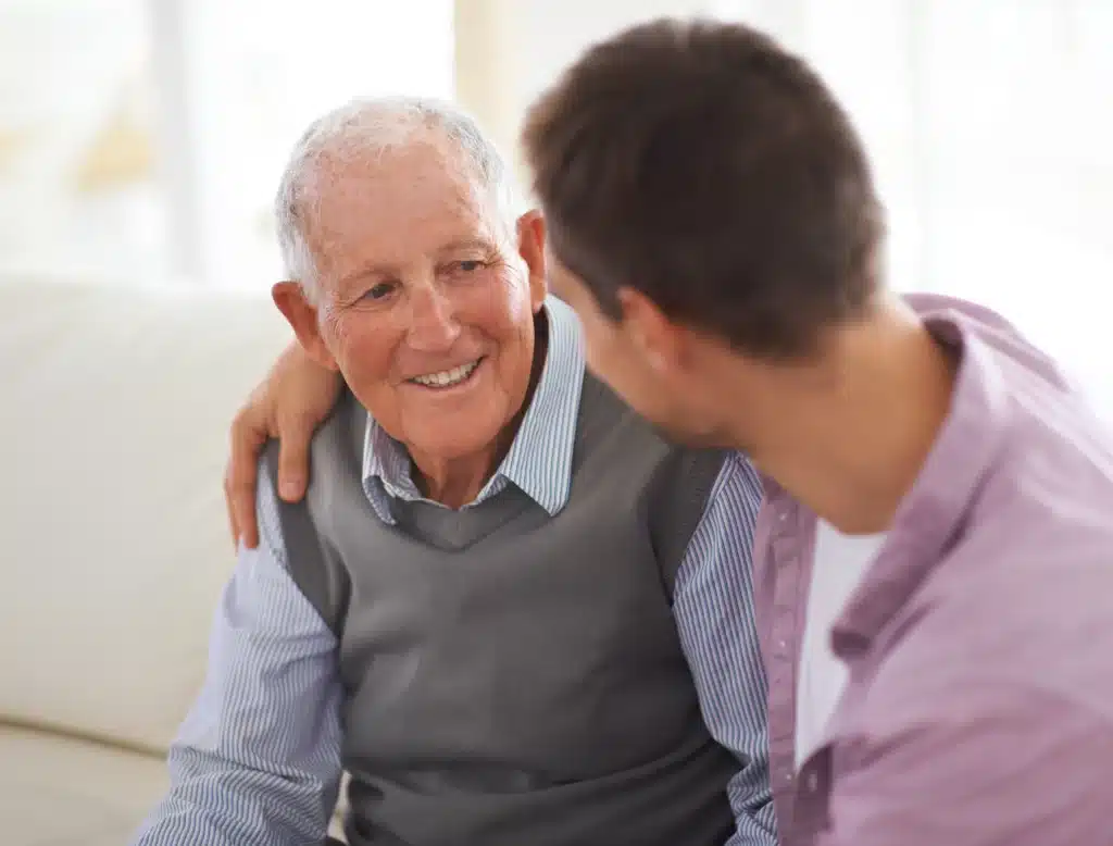 senior man with son
